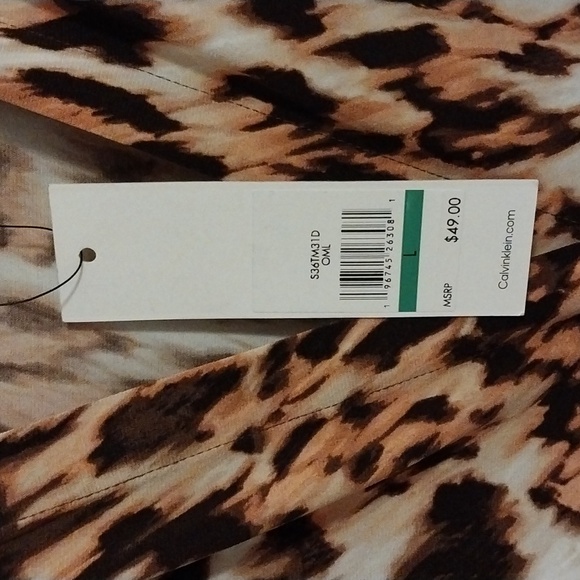 NWT Calvin Klein Women's Leopard Print Top - Picture 3 of 4